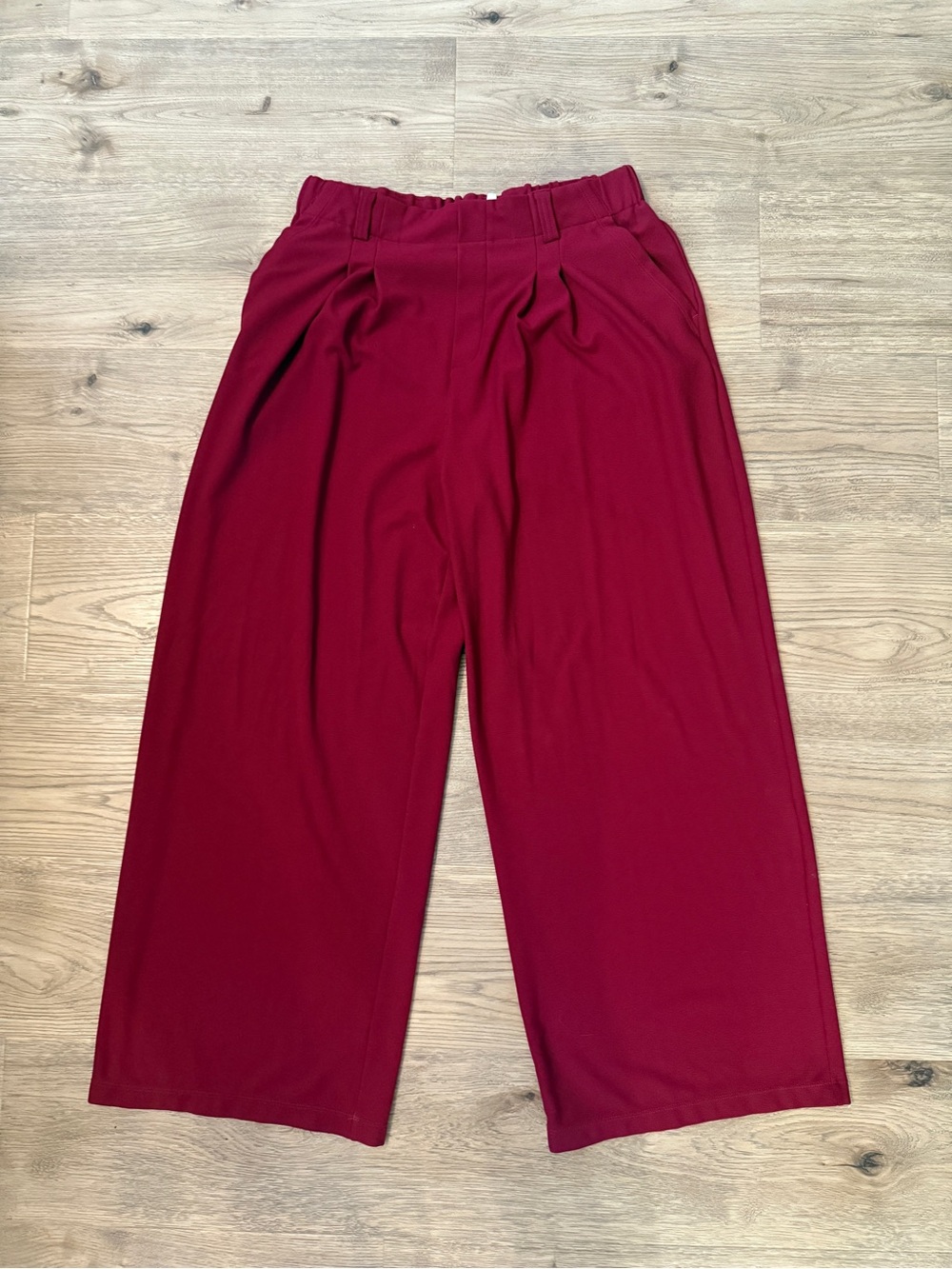 HALARA Kids Wide-Leg Pull-On Pants in Burgundy